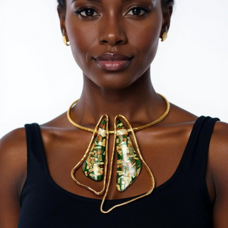 Bianca Green Triangle Necklace