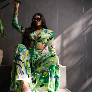 Groove Is In The Heart 2 Piece Set w/ Bell Bottom Pants