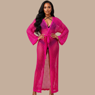 Electric Pink Maxi Duster