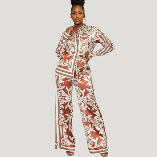 Fall In The City Satin Set