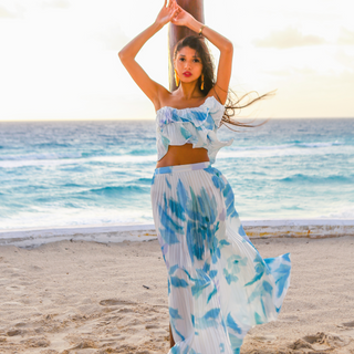 Blue Lagoon 2 Piece Skirt Set