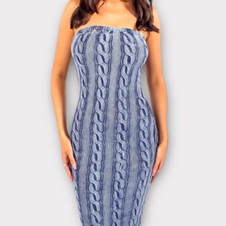 Milla Strapless Luxe Sweater Maxi Dress