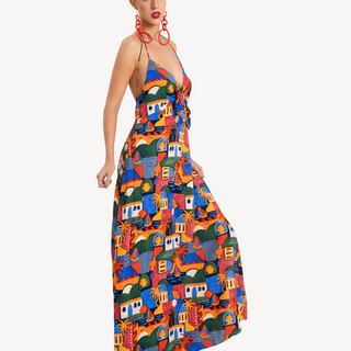 Manarola Knot Front Maxi Dress