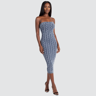 Milla Strapless Luxe Sweater Maxi Dress