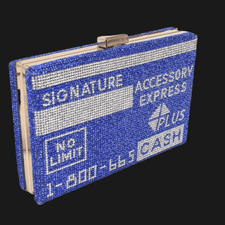 Aanya Blue Rhinestone Clutch - La Luz Boutique