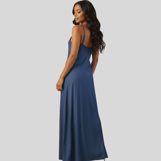 Afternoon By The Sea Chambray Maxi Dress - La Luz Boutique