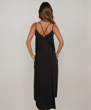 Breezy Isle Black Midi Dress - La Luz Boutique