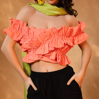 Castarra Ruffle Top - La Luz Boutique