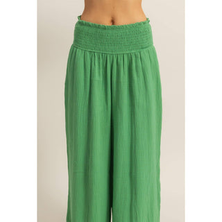 Daydreamer Green Wide Leg Pants - La Luz Boutique