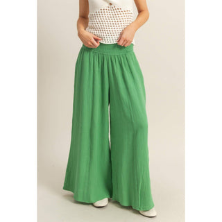 Daydreamer Green Wide Leg Pants - La Luz Boutique