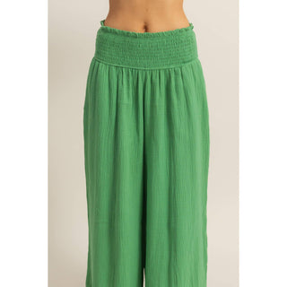 Daydreamer Green Wide Leg Pants