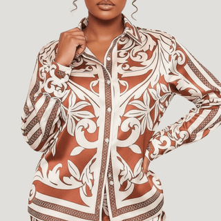 Fall In The City Satin Set - La Luz Boutique