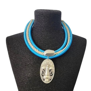 Hina Braided Silk Statement Necklace - La Luz Boutique