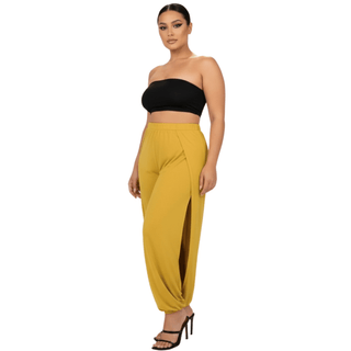Jeannie's Side Split Pants - La Luz Boutique