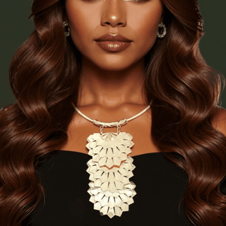 'Kinzi' Art Deco Statement Necklace - La Luz Boutique