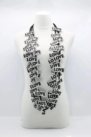 'Love' Ribbon Necklace - La Luz Boutique