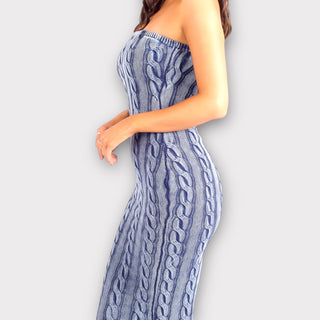 Milla Strapless Luxe Sweater Maxi Dress - La Luz Boutique