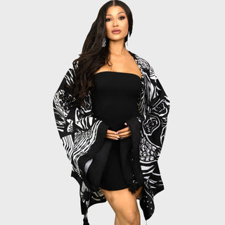 Mondrian Maze Kimono - La Luz Boutique