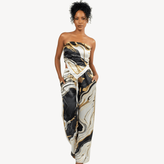 Noir & Gold Opulence 2 Piece Set - La Luz Boutique