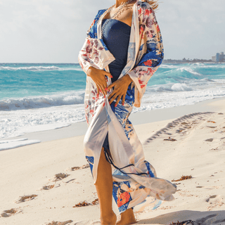 Ocean Blue Kimono - La Luz Boutique