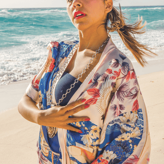 Ocean Blue Kimono - La Luz Boutique