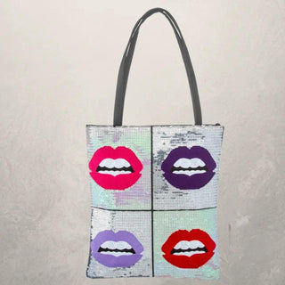 Paint It Red & Purple Tote - La Luz Boutique