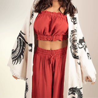 Red Dragon Kimono - La Luz Boutique