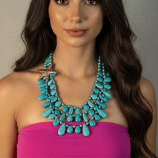Runway Reef Turquoise Necklace - La Luz Boutique
