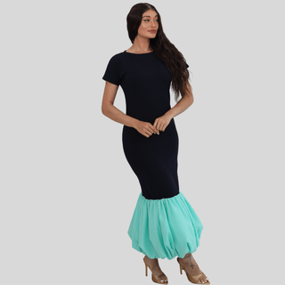 Seafoam Finale Bubble Hem T-shirt Dress - La Luz Boutique