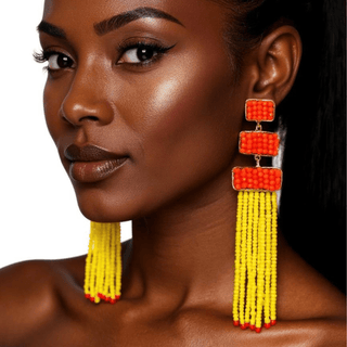 Solar Reign Fringe Earrings - La Luz Boutique