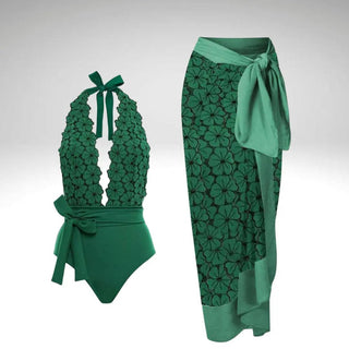 St. Lucia Swimsuit w/ Sarong - La Luz Boutique