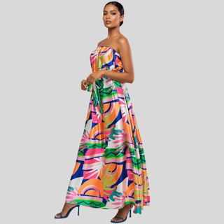 Sunset Mosaic Dress - La Luz Boutique