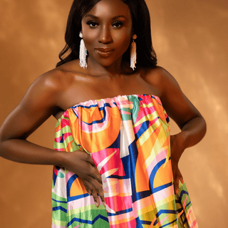 Sunset Mosaic Dress - La Luz Boutique