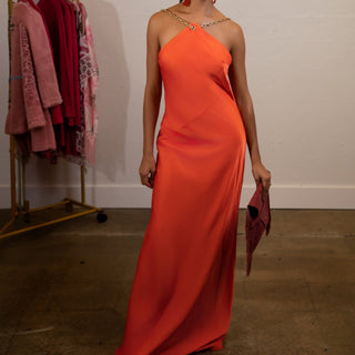 Sunset Reverie Satin Gown - La Luz Boutique