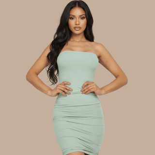 Sydney Ruched Bodcon Mini Dress - La Luz Boutique