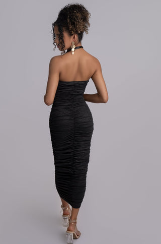 Tavira Ruched Midi Dress - La Luz Boutique