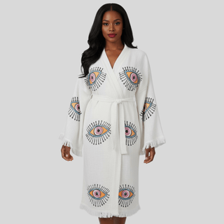 The Eyes Have It Kimono - La Luz Boutique