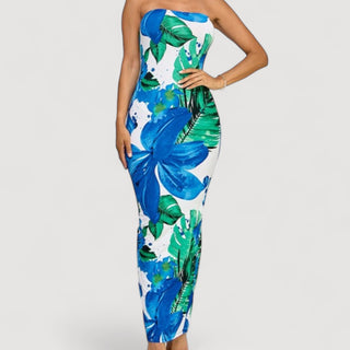 Paradise Escape Maxi Dress- Blue