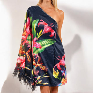 Bird of Paradise One Shouldered Mini Dress