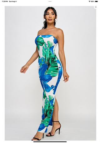 Paradise Escape Maxi Dress- Blue