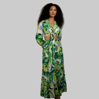 Groove Is In The Heart 2 Piece Set w/ Bell Bottom Pants