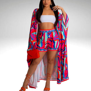 'Akela' Kimono and Shorts set - La Luz Boutique