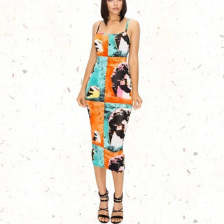 Alissa Pop Art Midi Dress
