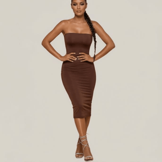 Baliara Bodycon Midi Dress - La Luz Boutique