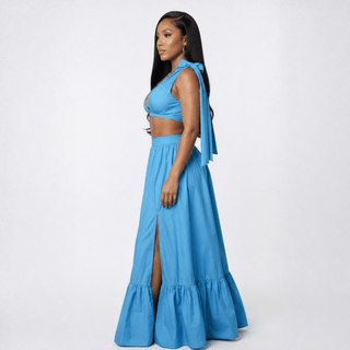 Bimini Blue Skirt Set - La Luz Boutique