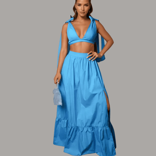 Bimini Blue Skirt Set - La Luz Boutique