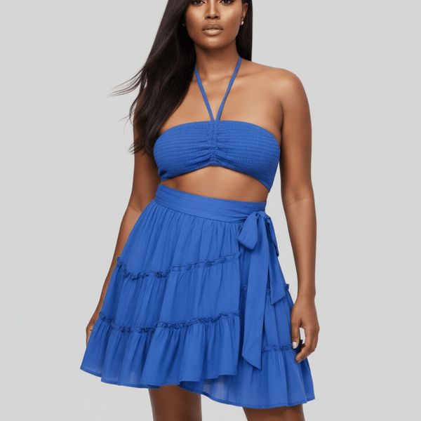 Blue Mirage Mini Dress - La Luz Boutique