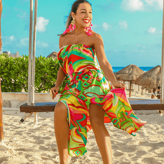 'Calista' Satin Maxi Dress - La Luz Boutique