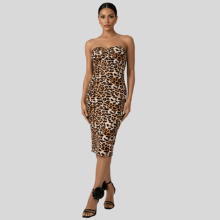 Call of The Wild Midi Dress - La Luz Boutique