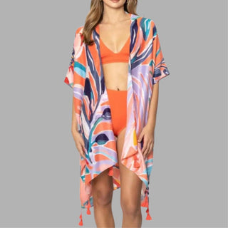 Carla Kimono- Orange - La Luz Boutique